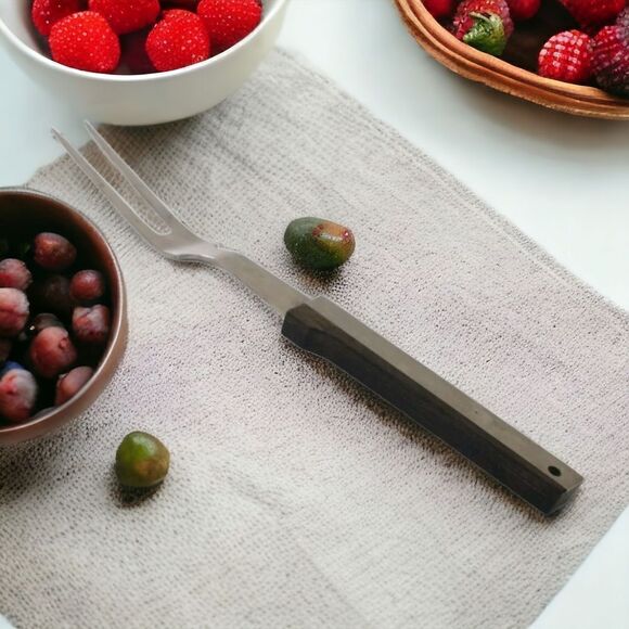 Vernco Meat Fork Carving Hi Cv Stainless Steel Japan Hand Honed Black Angus Mcm. - Picture 15 of 16